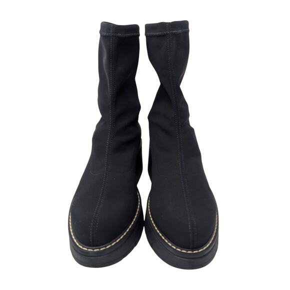 La Canadienne Jared Black Knit Waterproof Platform Boots Women’s 8 - Picture 2 of 7